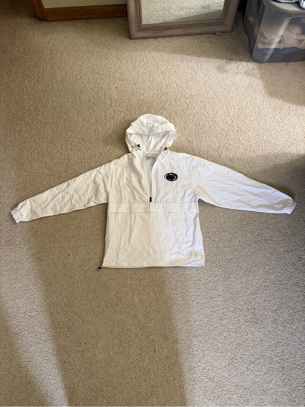 Campion PSU White Hooded Pullover Wind Breaker Jacket💨